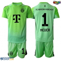 Otroški Nogometni dresi Bayern Munich Manuel Neuer #1 Vratar Domači 2025-26 Kratek Rokav (+ Kratke hlače)